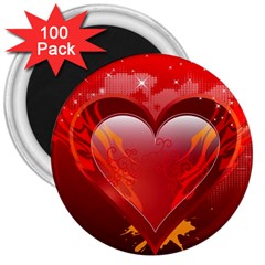 Heart 3  Magnets (100 Pack)