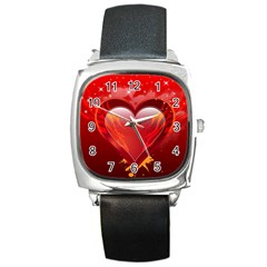 Heart Square Metal Watches