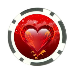 Heart Poker Chip Card Guards