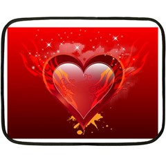 Heart Fleece Blanket (mini) by EnjoymentArt