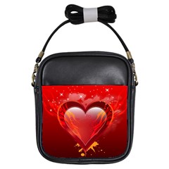 Heart Girls Sling Bags by EnjoymentArt