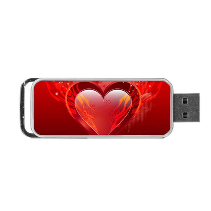 heart Portable USB Flash (One Side)