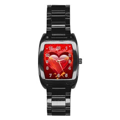 Heart Stainless Steel Barrel Watch