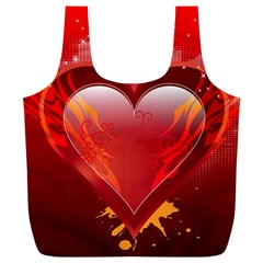 Heart Full Print Recycle Bags (l) 