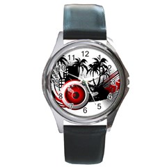 Music, Speaker Round Metal Watches