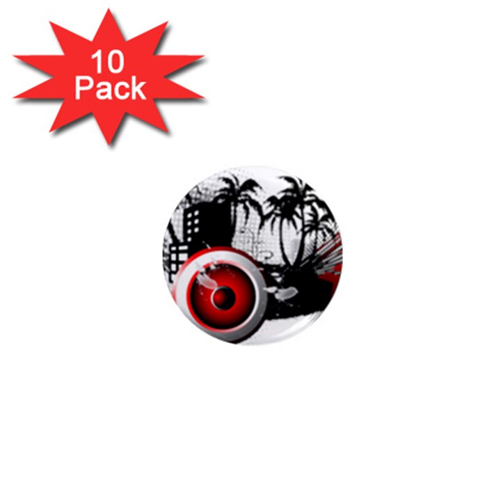 music, speaker 1  Mini Magnet (10 pack) 