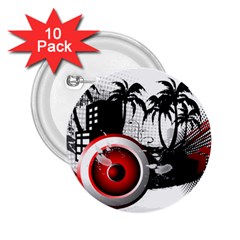 Music, Speaker 2 25  Buttons (10 Pack) 