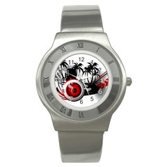 Music, Speaker Stainless Steel Watches