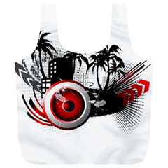 Music, Speaker Full Print Recycle Bags (l)  by EnjoymentArt