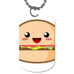 Kawaii Burger Dog Tag (one Side)