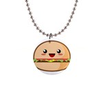 Kawaii Burger Button Necklaces Front