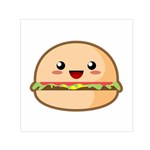 Kawaii Burger Small Satin Scarf (Square)  Front