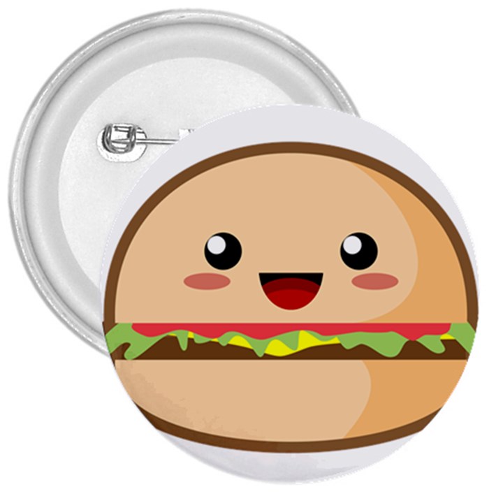 Kawaii Burger 3  Buttons