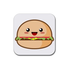 Kawaii Burger Rubber Coaster (square)  by KawaiiKawaii