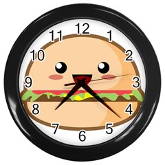 Kawaii Burger Wall Clocks (black) by KawaiiKawaii