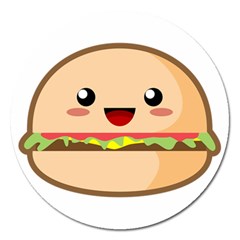 Kawaii Burger Magnet 5  (round)