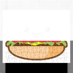 Kawaii Burger Rectangular Jigsaw Puzzl