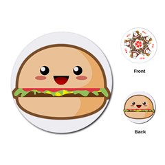 Kawaii Burger Playing Cards (round) 