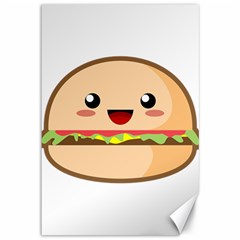 Kawaii Burger Canvas 12  X 18  