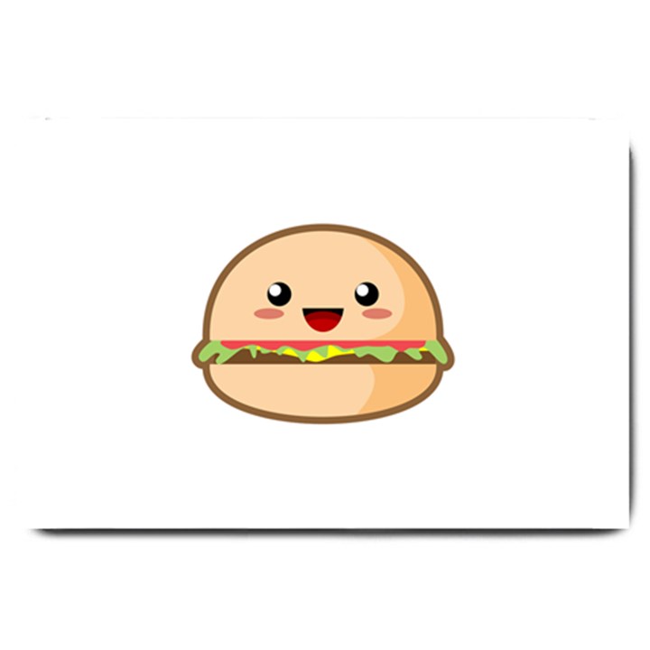 Kawaii Burger Large Doormat 