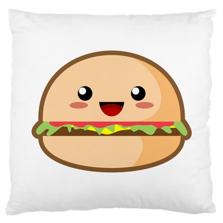 Kawaii Burger Large Cushion Cases (Two Sides) 