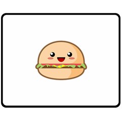 Kawaii Burger Double Sided Fleece Blanket (medium) 