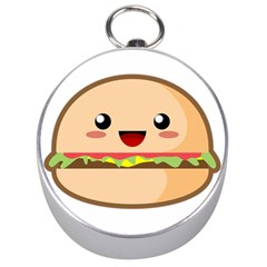 Kawaii Burger Silver Compasses