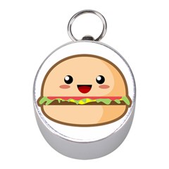 Kawaii Burger Mini Silver Compasses