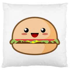 Kawaii Burger Large Flano Cushion Cases (one Side) 