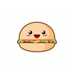 Kawaii Burger Double Sided Flano Blanket (medium) 