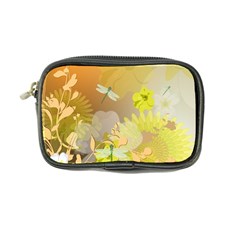 Beautiful Yellow Flowers With Dragonflies Coin Purse