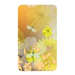 Beautiful Yellow Flowers With Dragonflies Memory Card Reader