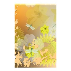 Beautiful Yellow Flowers With Dragonflies Shower Curtain 48  X 72  (small) 