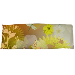 Beautiful Yellow Flowers With Dragonflies Body Pillow Cases (dakimakura) 