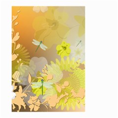 Beautiful Yellow Flowers With Dragonflies Small Garden Flag (two Sides)