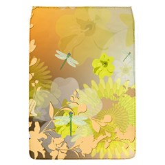 Beautiful Yellow Flowers With Dragonflies Flap Covers (s) 