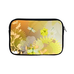 Beautiful Yellow Flowers With Dragonflies Apple Ipad Mini Zipper Cases