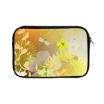 Beautiful Yellow Flowers With Dragonflies Apple iPad Mini Zipper Cases Front