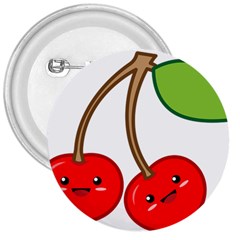 Kawaii Cherry 3  Buttons