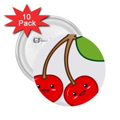 Kawaii Cherry 2 25  Buttons (10 Pack) 