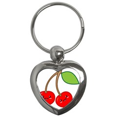 Kawaii Cherry Key Chains (heart)  by KawaiiKawaii