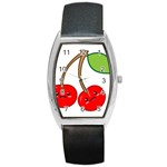 Kawaii Cherry Barrel Metal Watches Front