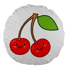 Kawaii Cherry Large 18  Premium Round Cushions