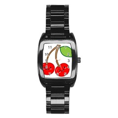 Kawaii Cherry Stainless Steel Barrel Watch by KawaiiKawaii