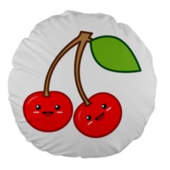 Kawaii Cherry Large 18  Premium Flano Round Cushions