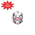 Kawaii Cow 1  Mini Magnet (10 pack)  Front