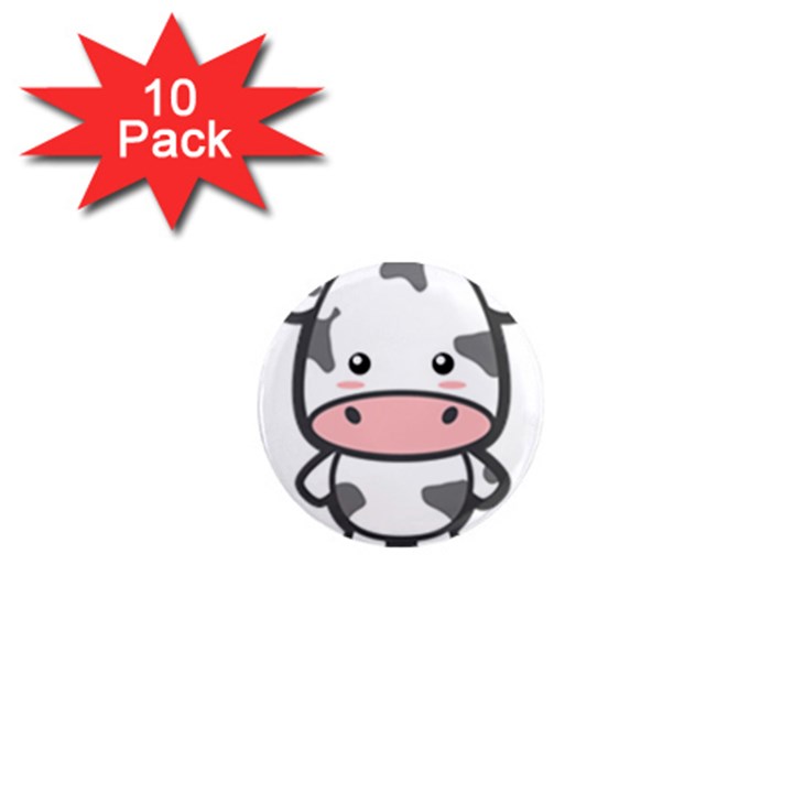 Kawaii Cow 1  Mini Magnet (10 pack) 