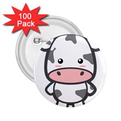 Kawaii Cow 2 25  Buttons (100 Pack) 