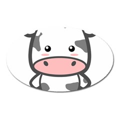 Kawaii Cow Oval Magnet