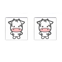 Kawaii Cow Cufflinks (square)